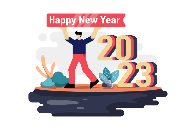 happy-new-year-2023-flat-illustration