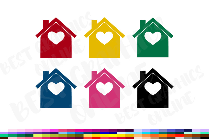 lovely-house-with-heart-clipart-set-home-clipart-illustration