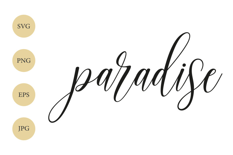 paradise-svg-paradise-text-svg-stylized-text-svg-word-svg