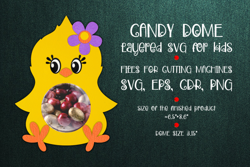 chick-candy-dome-paper-craft-template