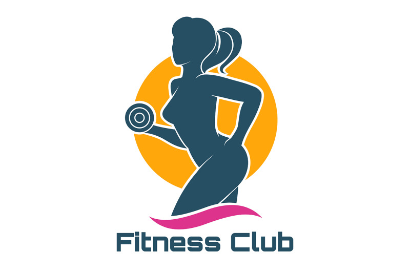 fitness-club-logo-design-with-posing-woman