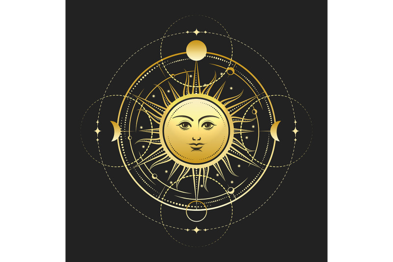 esoteric-symbol-of-sun-with-phases-of-moon-and-stars-illustration-illu