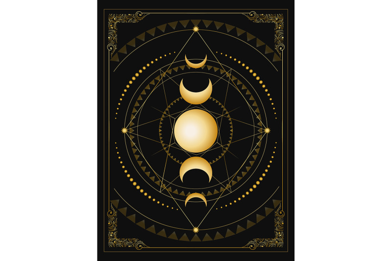 phases-of-moon-and-sacred-geometry-illustration-on-black-background