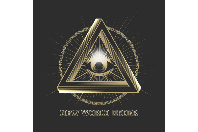 masonic-symbol-all-seeing-eye-in-triangle-on-black-background