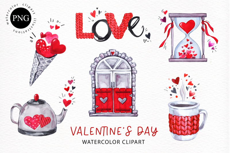 valentine-039-s-day-illustrations-set-watercolor-love-clipart
