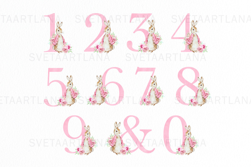 flopsy-rabbit-pink-floral-numbers-png