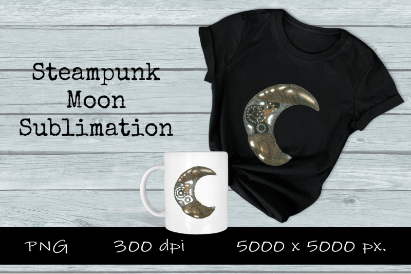 steampunk-moon-sublimation-png-design