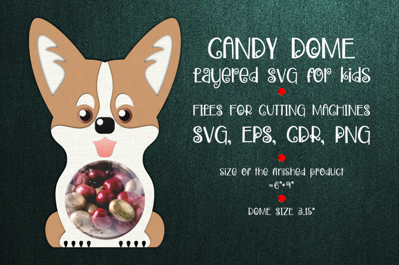 corgi-dog-candy-dome-paper-craft-template