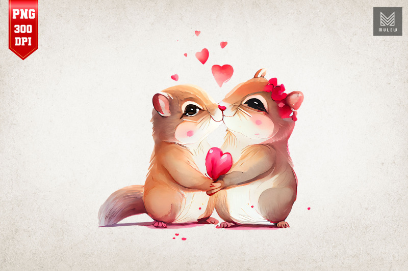 lovely-couple-chipmunk-kissing-valentine