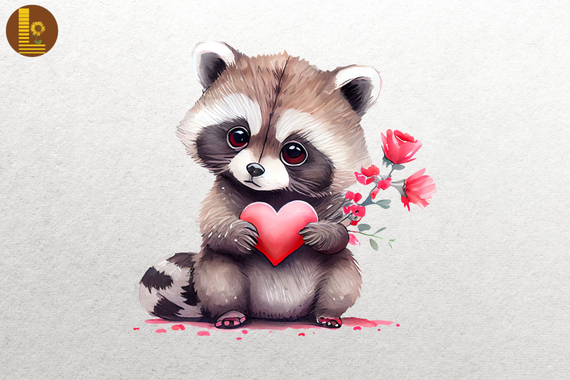 lovely-cute-baby-racoon-valentine-039-s-day