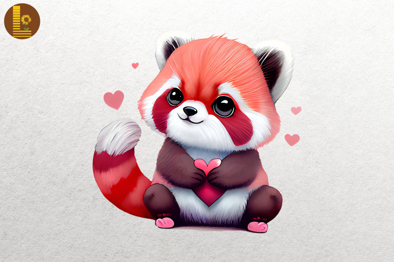 lovely-cute-baby-red-panda-valentine