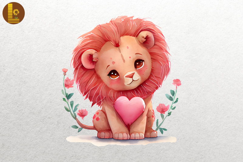 lovely-cute-baby-lion-valentine-039-s-day