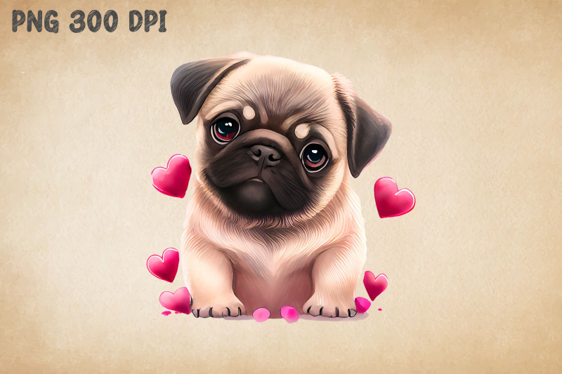 cute-pug-pink-heart-valentine