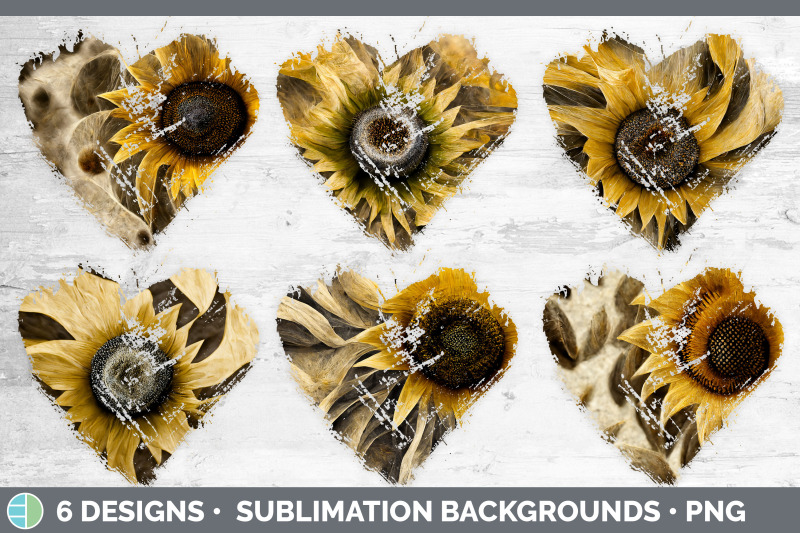 sunflower-heart-distressed-clipart