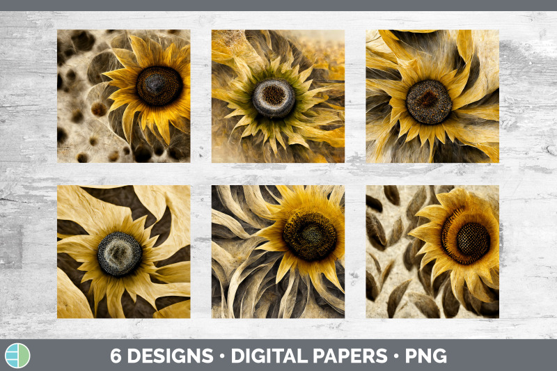 sunflower-backgrounds-digital-scrapbook-papers