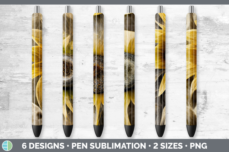 sunflower-pen-wraps-epoxy-sublimation-bundle