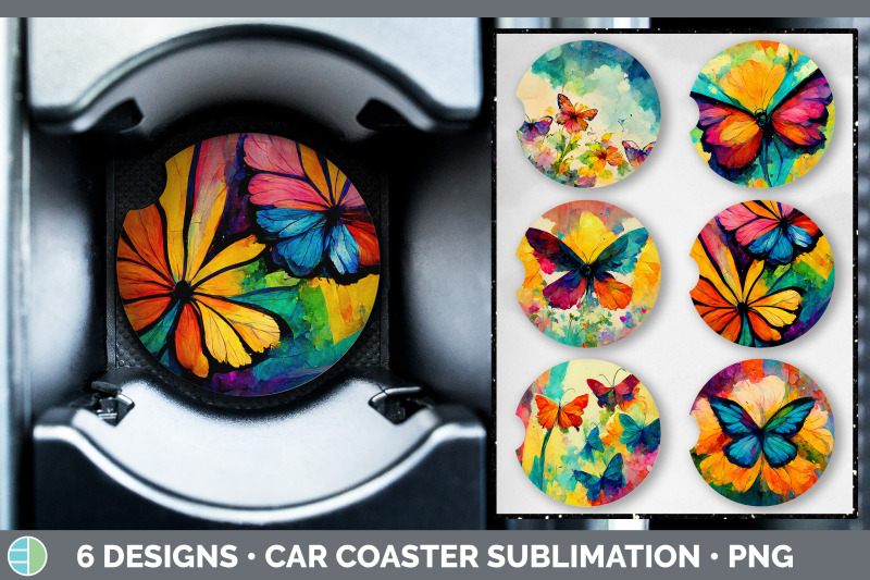 watercolor-butterfly-car-coaster-sublimation-designs-bundle