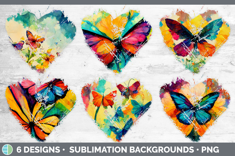 watercolor-butterfly-heart-distressed-clipart-sublimation-designs