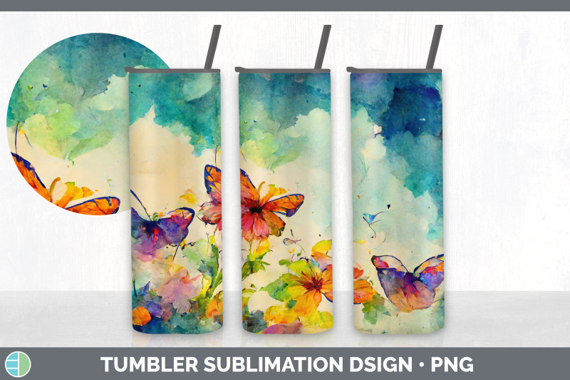 watercolor-butterfly-tumbler-sublimation-bundle