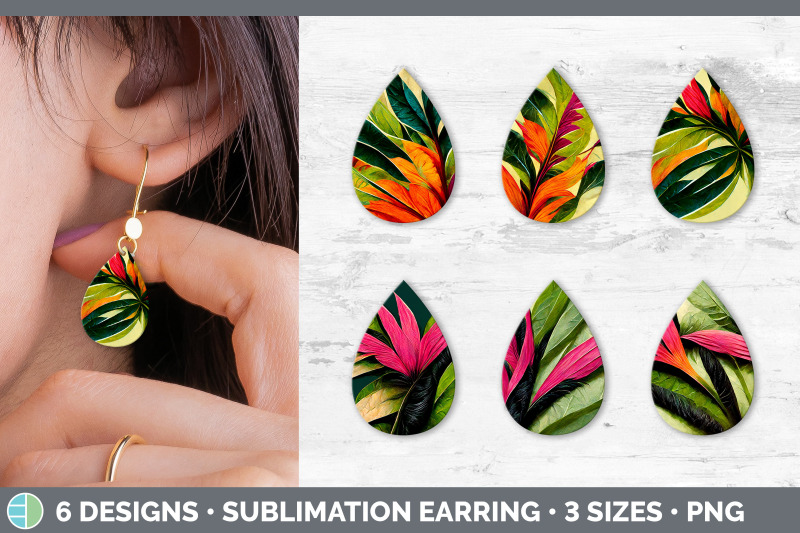 tropical-leaves-teardrop-earring-sublimation-designs-bundle