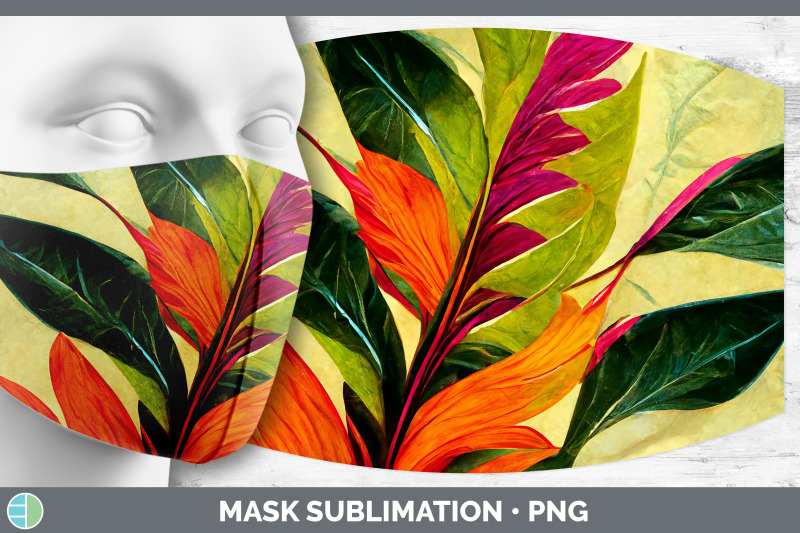 tropical-leaves-mask-sublimation-bundle-face-mask-designs