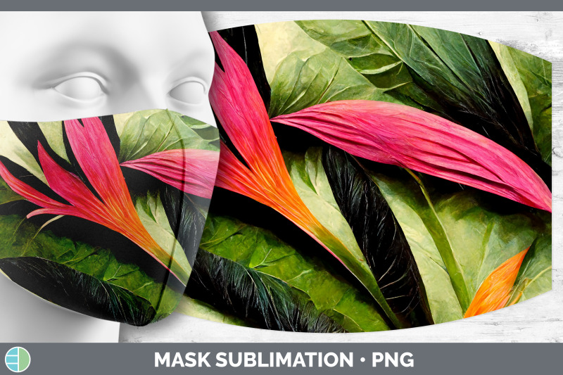 tropical-leaves-mask-sublimation-bundle-face-mask-designs