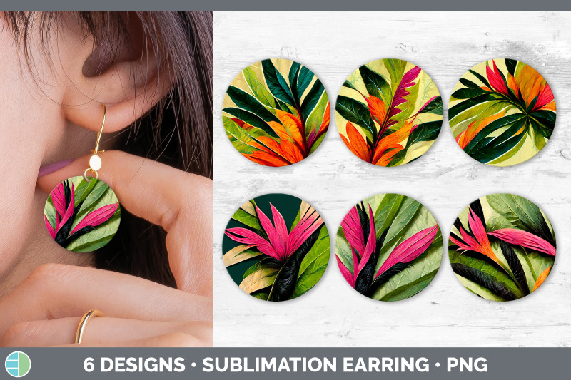 tropical-leaves-round-earring-sublimation-designs-bundle