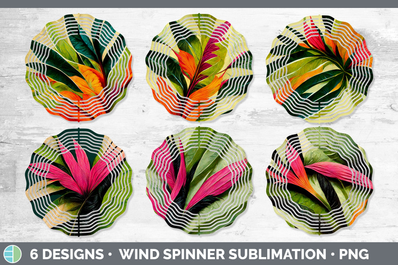 tropical-leaves-painted-wind-spinner-sublimation-designs-bundle