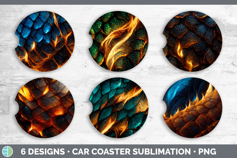 dragon-scale-car-coaster-sublimation-designs-bundle