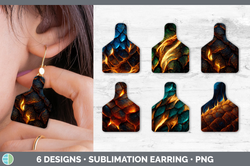 dragon-scale-cow-tag-earring-sublimation-cattle-ear-tag