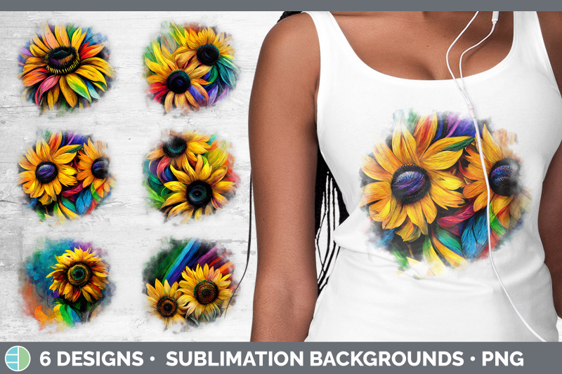 rainbow-sunflower-background-grunge-sublimation-backgrounds