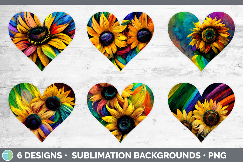 rainbow-sunflower-hearts-clipart