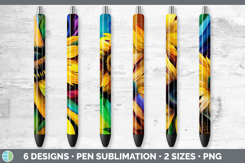 rainbow-sunflower-pen-wraps-epoxy-sublimation-bundle