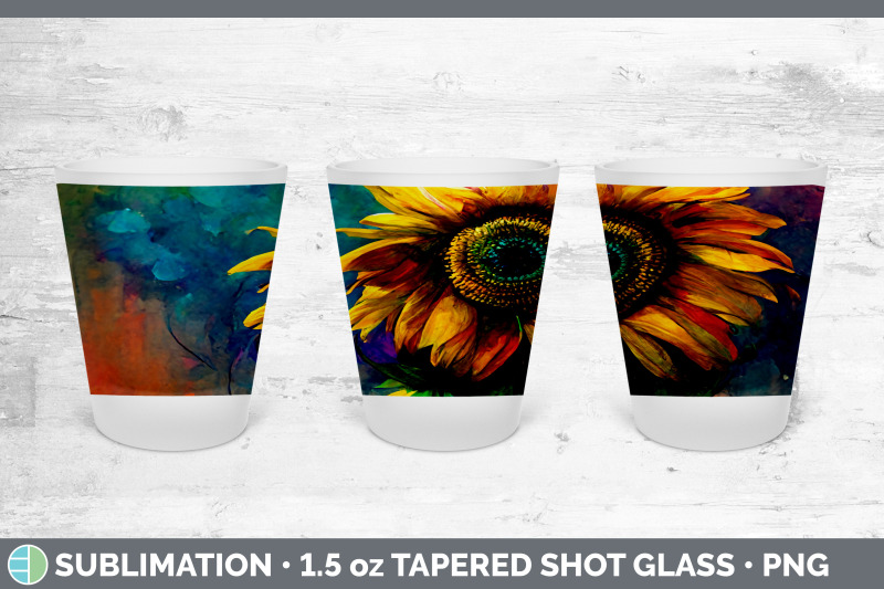 rainbow-sunflower-shot-glass-sublimation-shot-glass-1-5oz-tapered