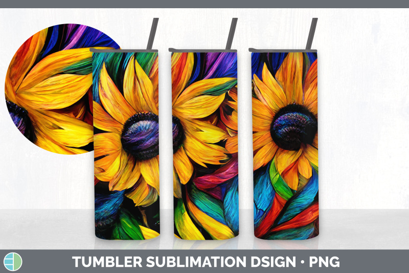 rainbow-sunflower-tumbler-sublimation-bundle