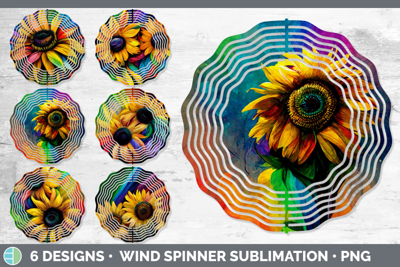 rainbow-sunflower-wind-spinner-sublimation-designs-bundle