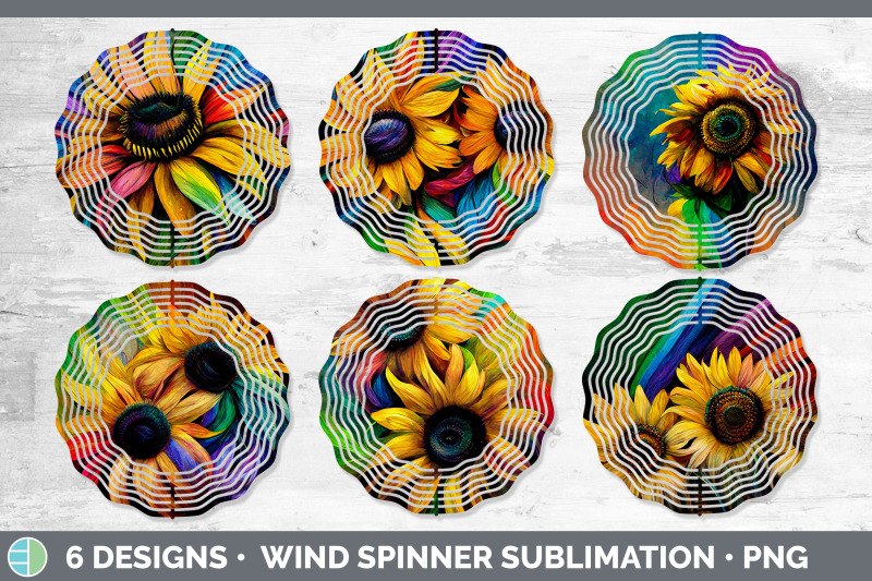 rainbow-sunflower-wind-spinner-sublimation-designs-bundle