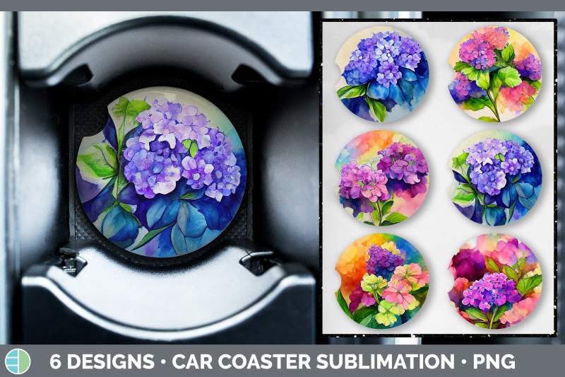 hydrangea-car-coaster-sublimation-designs-bundle