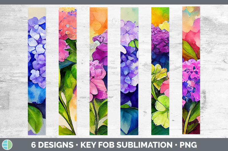 hydrangea-key-fob-wristlet-sublimation