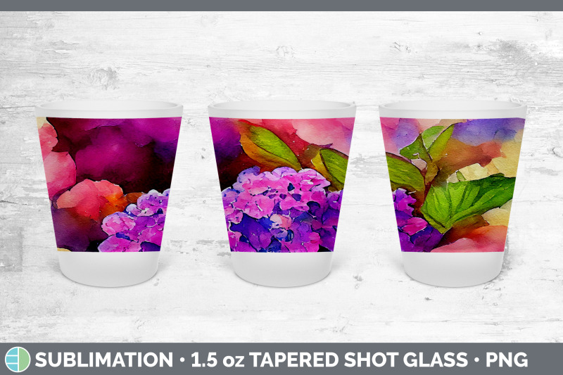 hydrangea-shot-glass-sublimation-shot-glass-1-5oz-tapered