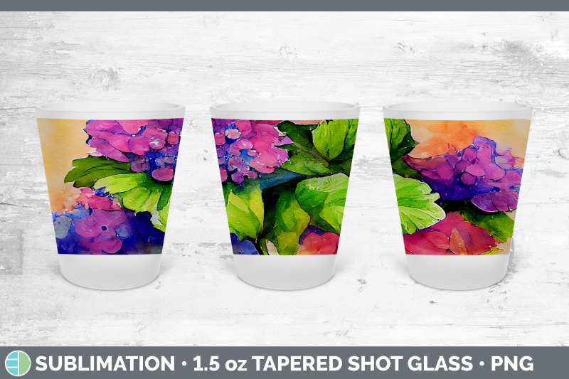 hydrangea-shot-glass-sublimation-shot-glass-1-5oz-tapered