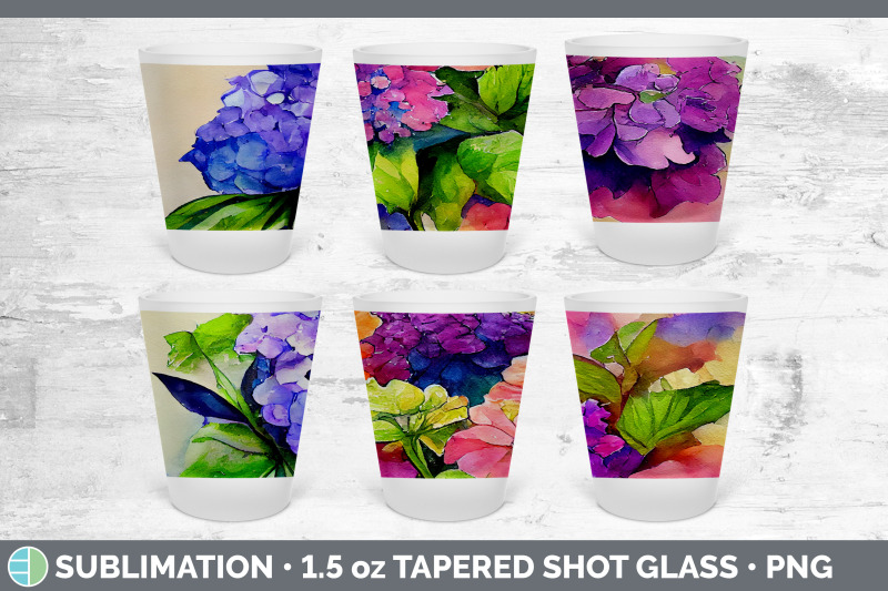 hydrangea-shot-glass-sublimation-shot-glass-1-5oz-tapered