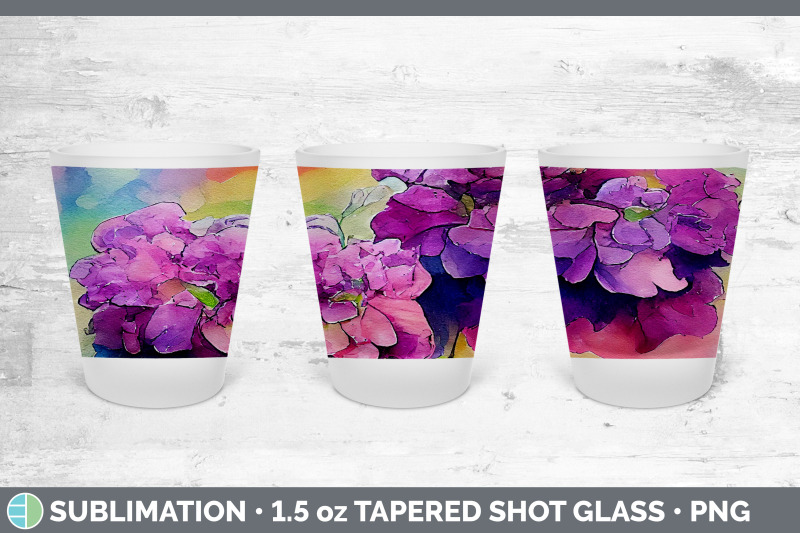 hydrangea-shot-glass-sublimation-shot-glass-1-5oz-tapered