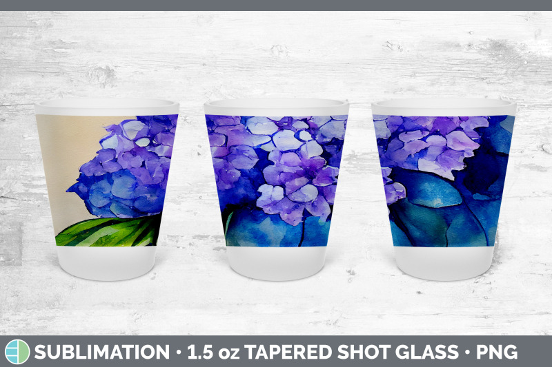 hydrangea-shot-glass-sublimation-shot-glass-1-5oz-tapered