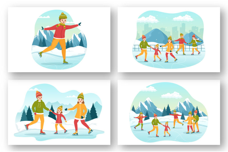 12-skating-on-ice-rink-illustration