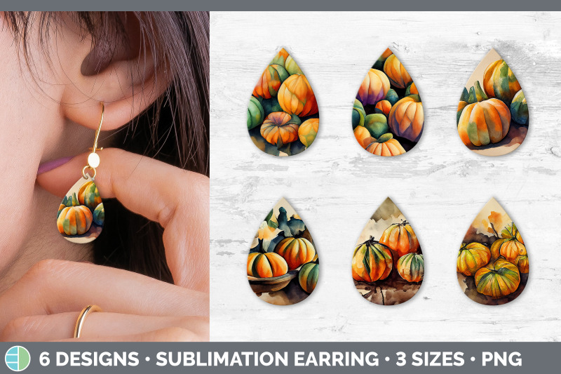 fall-pumpkins-teardrop-earring-sublimation-designs-bundle