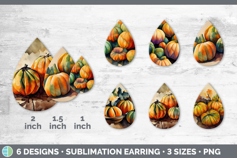 fall-pumpkins-teardrop-earring-sublimation-designs-bundle