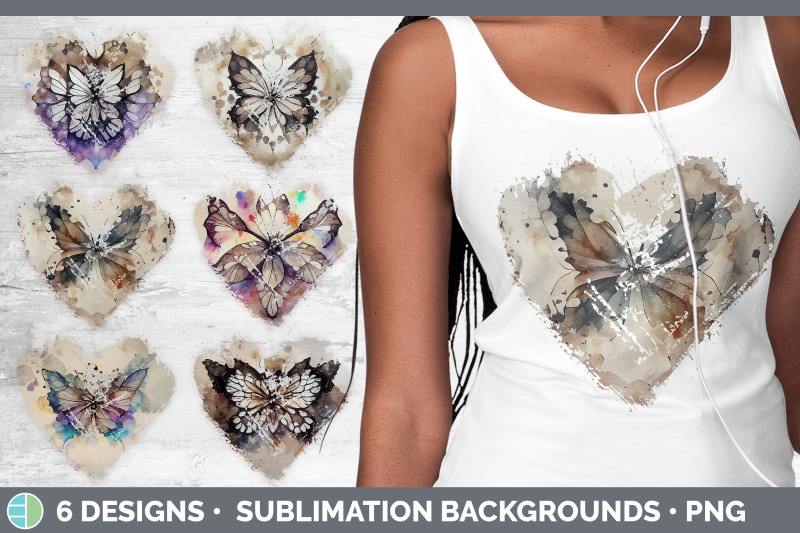 watercolor-butterfly-heart-distressed-clipart-sublimation-designs