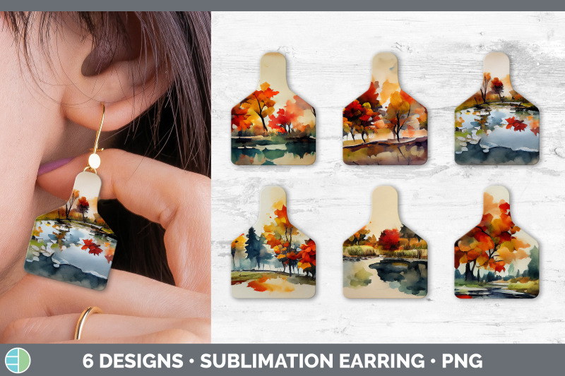 autumn-trees-cow-tag-earring-sublimation-cattle-ear-tag