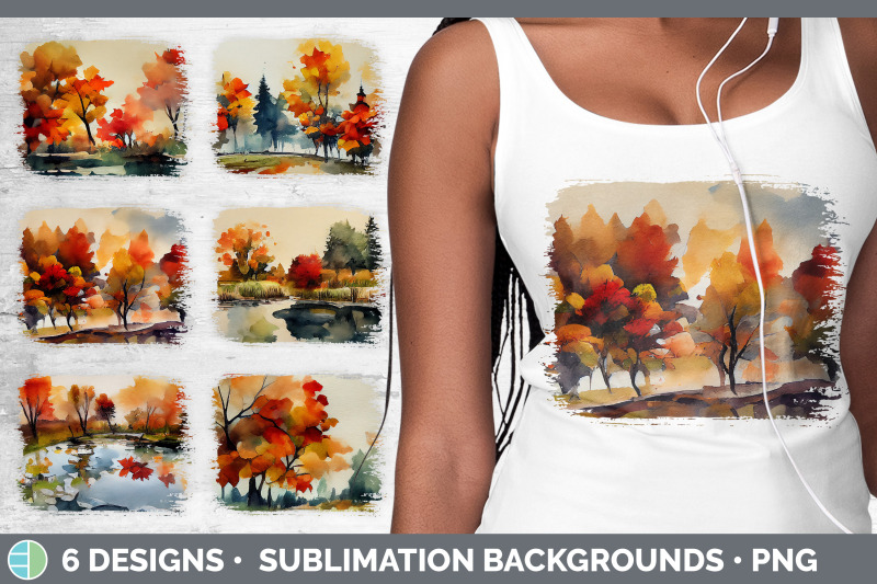 autumn-trees-distressed-sublimation-background-panel